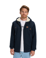 The Quiksilver Mens Cypress Keller Zip Hoodie in Dark Navy Heather