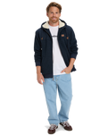 The Quiksilver Mens Cypress Keller Zip Hoodie in Dark Navy Heather