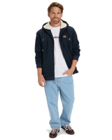 The Quiksilver Mens Cypress Keller Zip Hoodie in Dark Navy Heather