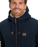 The Quiksilver Mens Cypress Keller Zip Hoodie in Dark Navy Heather