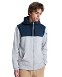 The Quiksilver Mens Keller Block Zip Hoodie in Dark Navy