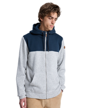 The Quiksilver Mens Keller Block Zip Hoodie in Dark Navy