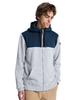 The Quiksilver Mens Keller Block Zip Hoodie in Dark Navy