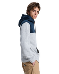 The Quiksilver Mens Keller Block Zip Hoodie in Dark Navy