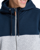 The Quiksilver Mens Keller Block Zip Hoodie in Dark Navy