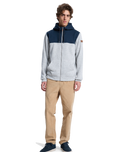The Quiksilver Mens Keller Block Zip Hoodie in Dark Navy