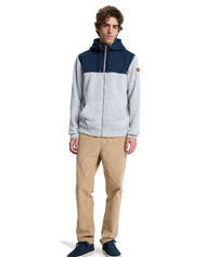 The Quiksilver Mens Keller Block Zip Hoodie in Dark Navy