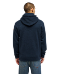 The Quiksilver Mens Keller Hoodie in Dark Navy Heather