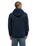 The Quiksilver Mens Keller Hoodie in Dark Navy Heather