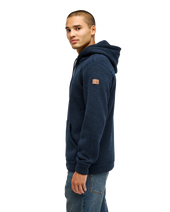 The Quiksilver Mens Keller Hoodie in Dark Navy Heather