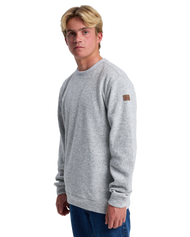 The Quiksilver Mens Keller Sweatshirt in Light Grey Heather