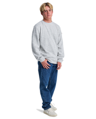 The Quiksilver Mens Keller Sweatshirt in Light Grey Heather