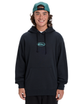 The Quiksilver Mens Salt Water Graphic Hoodie in Black