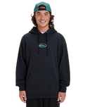 The Quiksilver Mens Salt Water Graphic Hoodie in Black