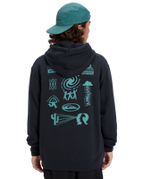 The Quiksilver Mens Salt Water Graphic Hoodie in Black