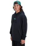 The Quiksilver Mens Salt Water Graphic Hoodie in Black