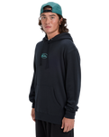 The Quiksilver Mens Salt Water Graphic Hoodie in Black