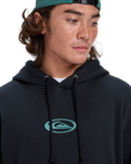 The Quiksilver Mens Salt Water Graphic Hoodie in Black