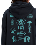 The Quiksilver Mens Salt Water Graphic Hoodie in Black