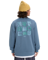The Quiksilver Mens Salt Water Graphic Sweatshirt in China Blue
