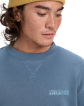The Quiksilver Mens Salt Water Graphic Sweatshirt in China Blue