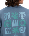 The Quiksilver Mens Salt Water Graphic Sweatshirt in China Blue