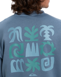 The Quiksilver Mens Salt Water Graphic Sweatshirt in China Blue
