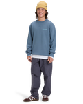 The Quiksilver Mens Salt Water Graphic Sweatshirt in China Blue
