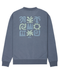 The Quiksilver Mens Salt Water Graphic Sweatshirt in China Blue