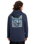 The Quiksilver Mens Graphic Hoodie in Dark Navy