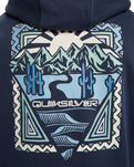 The Quiksilver Mens Graphic Hoodie in Dark Navy