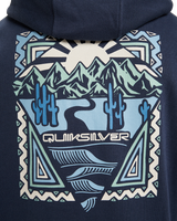 The Quiksilver Mens Graphic Hoodie in Dark Navy