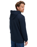 The Quiksilver Mens Chest Logo Zip Hoodie in Dark Navy