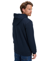 The Quiksilver Mens Chest Logo Zip Hoodie in Dark Navy