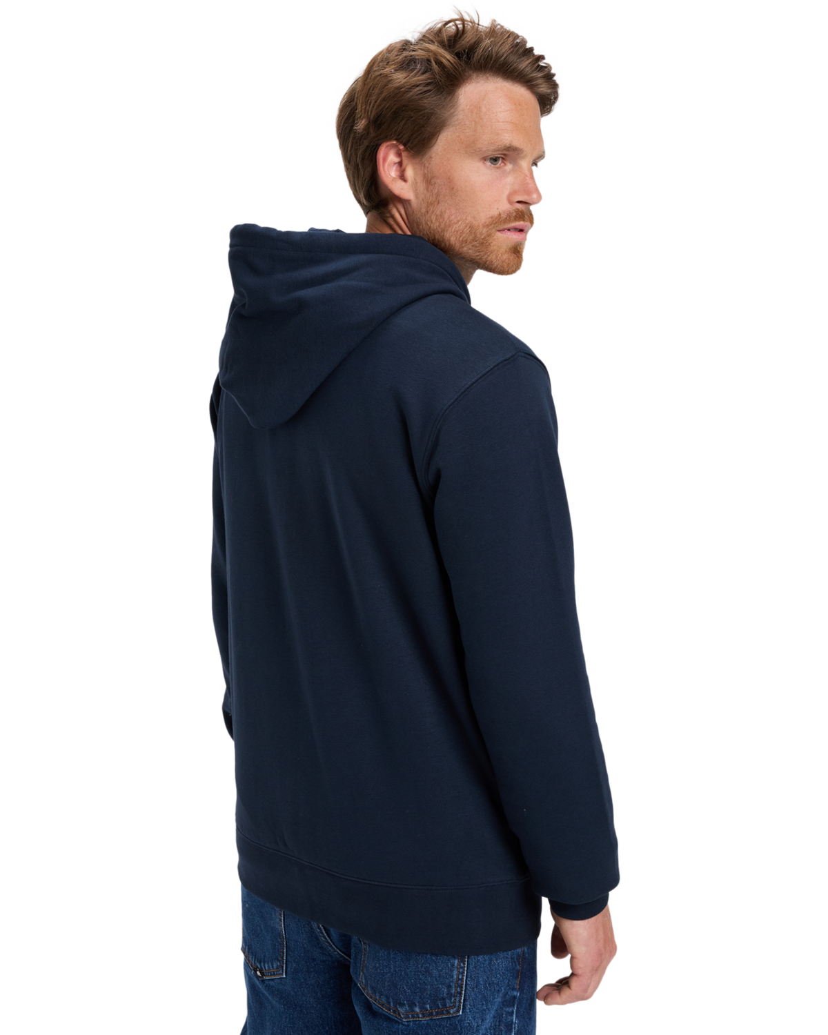 The Quiksilver Mens Chest Logo Zip Hoodie in Dark Navy