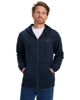 The Quiksilver Mens Chest Logo Zip Hoodie in Dark Navy