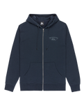 The Quiksilver Mens Chest Logo Zip Hoodie in Dark Navy
