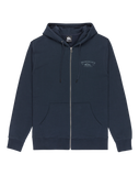 The Quiksilver Mens Chest Logo Zip Hoodie in Dark Navy
