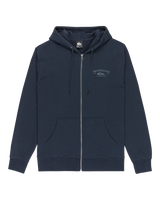 The Quiksilver Mens Chest Logo Zip Hoodie in Dark Navy