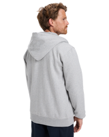 The Quiksilver Mens Chest Logo Zip Hoodie in Light Grey Heather