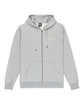 The Quiksilver Mens Chest Logo Zip Hoodie in Light Grey Heather