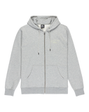 The Quiksilver Mens Chest Logo Zip Hoodie in Light Grey Heather