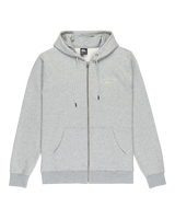 The Quiksilver Mens Chest Logo Zip Hoodie in Light Grey Heather