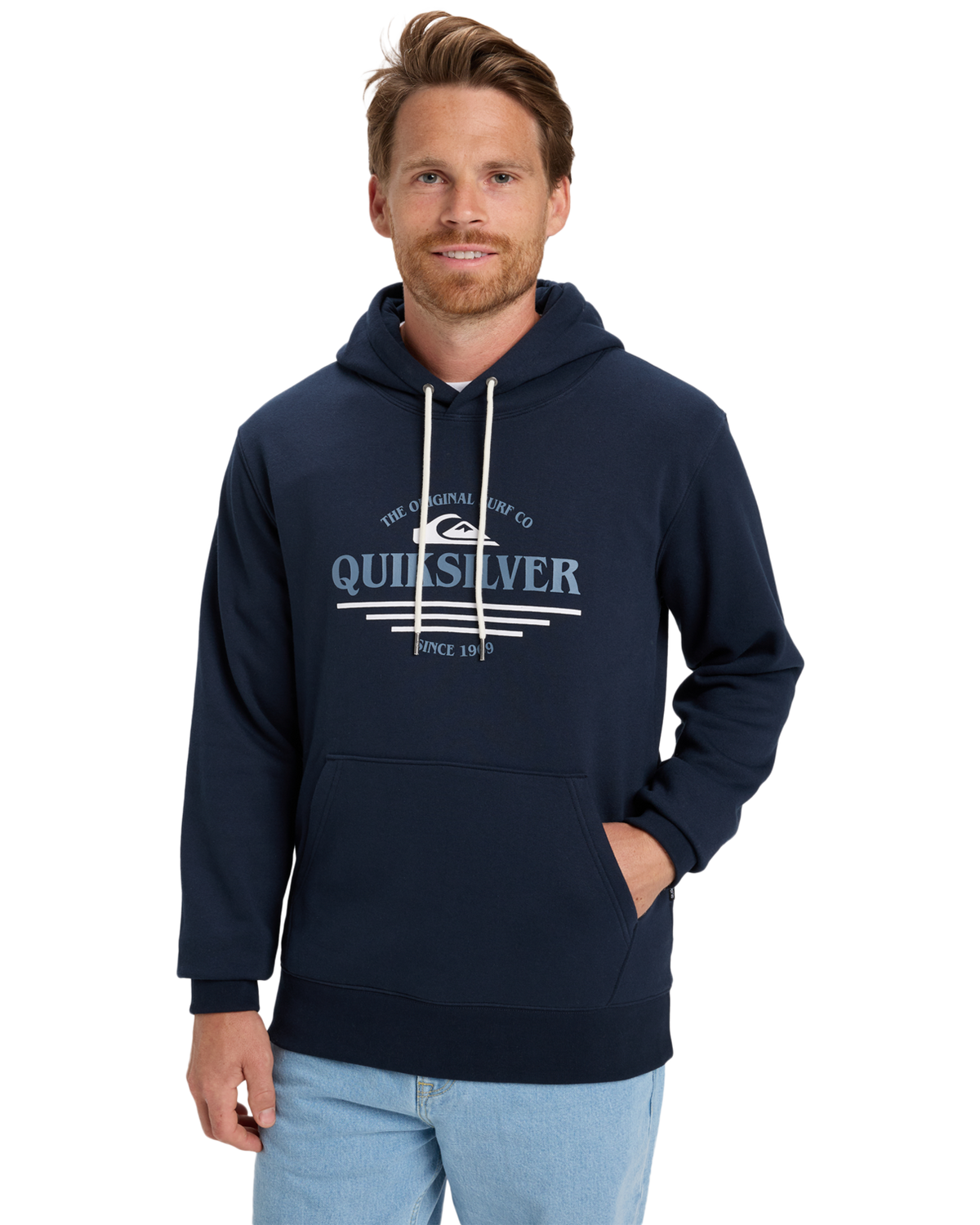 The Quiksilver Mens Classic Hoodie in Dark Navy