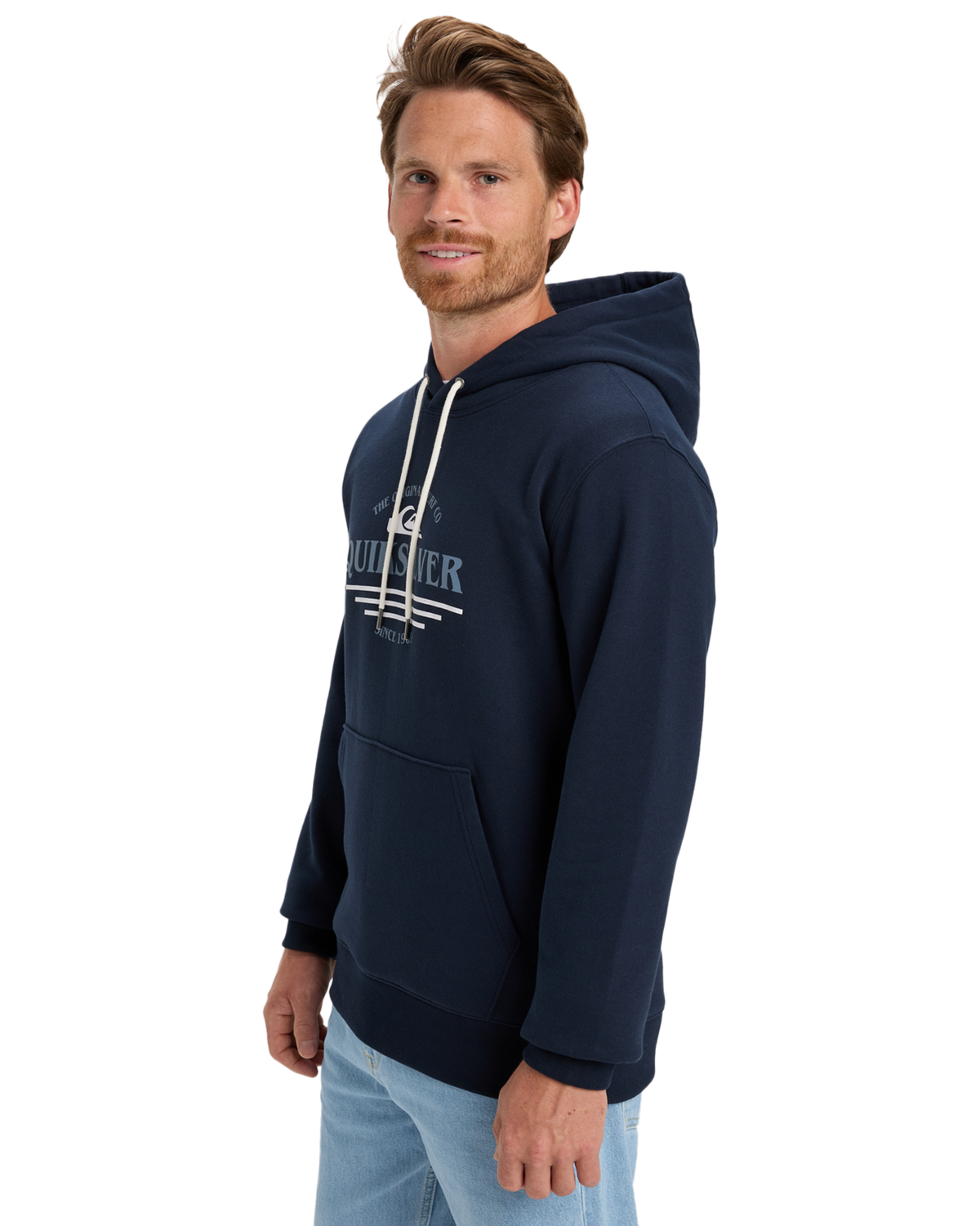 The Quiksilver Mens Classic Hoodie in Dark Navy