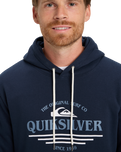 The Quiksilver Mens Classic Hoodie in Dark Navy