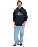 The Quiksilver Mens Classic Hoodie in Dark Navy
