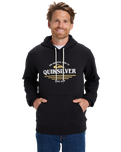 The Quiksilver Mens Classic Hoodie in Black