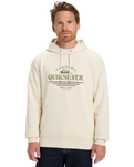 The Quiksilver Mens Classic Hoodie in Bone White