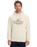 The Quiksilver Mens Classic Hoodie in Bone White